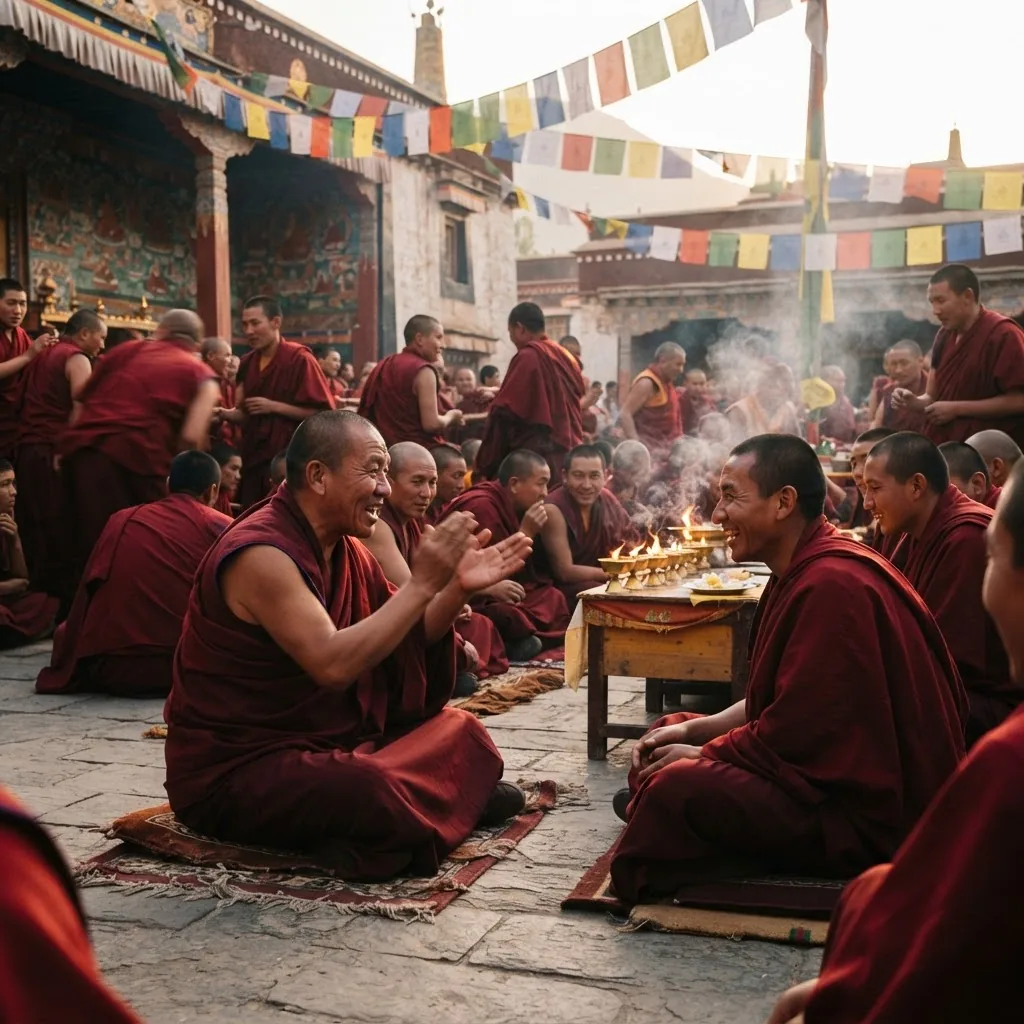 Jokhang Temple pilgrims in Lhasa during a private Lhasa Tibet tour