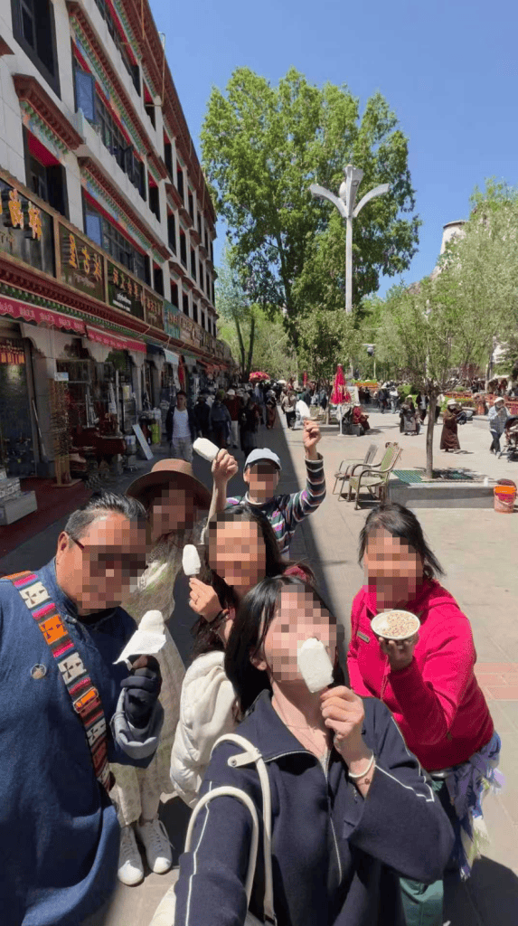 Austria Family during a Summer Tibet journey near Sera Monastery, Jokhang Temple, Potala Palace
