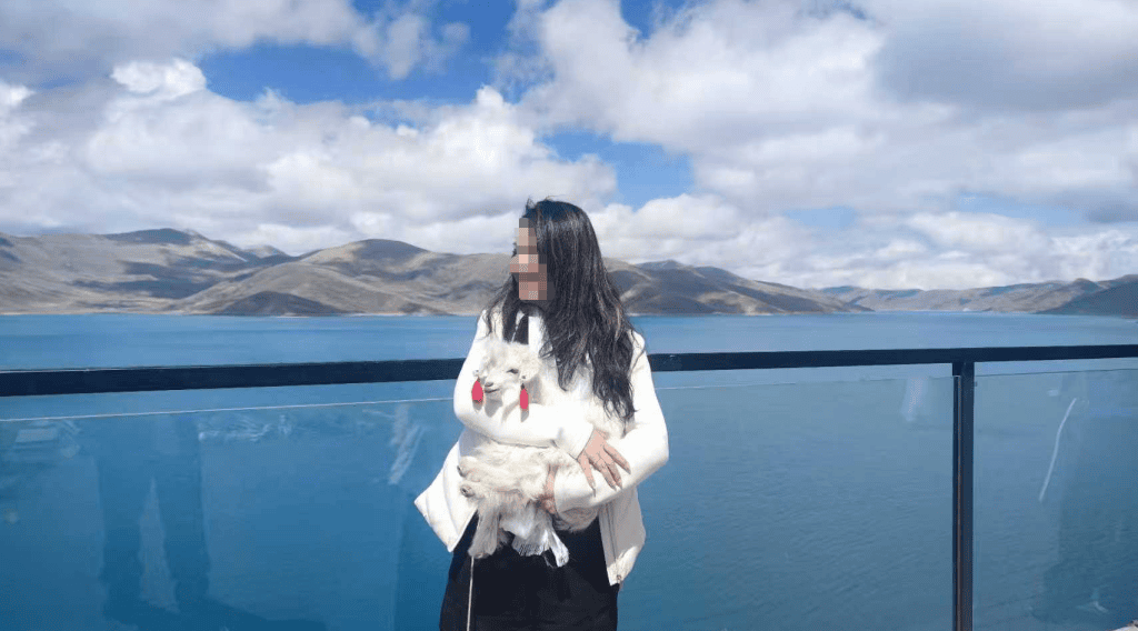 Yamdrok Lake landscape with turquoise water and high-altitude Tibetan scenery
