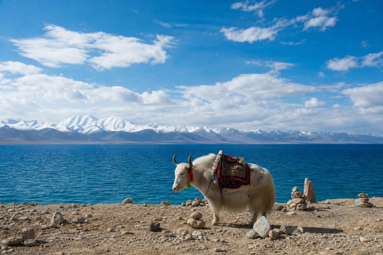 Namtso Lake scenery on the Tibetan plateau