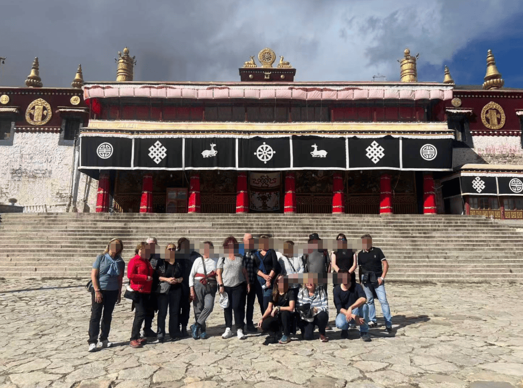 Spain Group during a Summer Tibet journey with Starbright Tibet Journeys