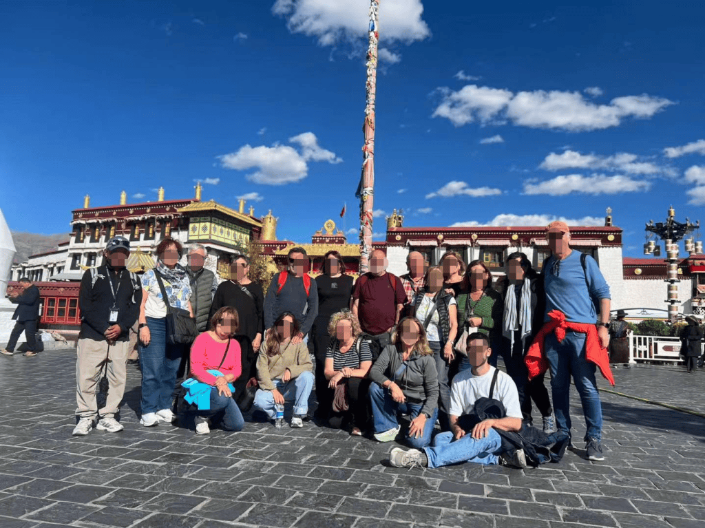 Spain Group during a Summer Tibet journey with Starbright Tibet Journeys