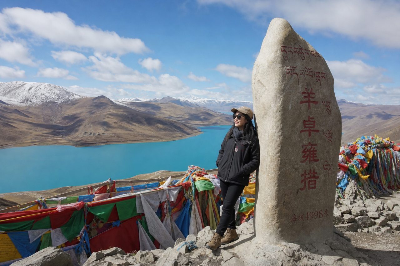 Yamdrok Lake viewpoint on a Tibet route